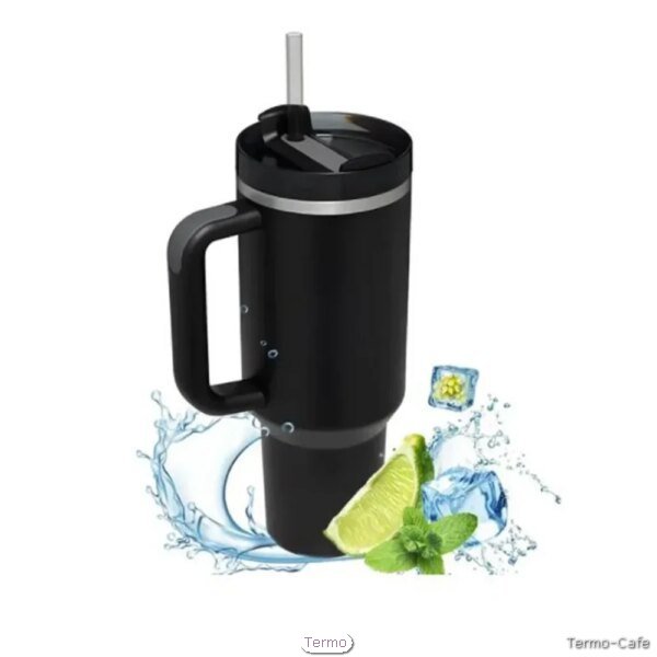 Botella térmica de acero inoxidable de 120 ml en color negro, con diseño elegante y compacto, ideal para mantener bebidas calientes y frías.