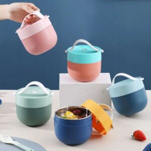 Taza de Sopa Térmico Portátil Contenedor de Alimentos,
