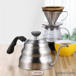 Cafetera Hecha a Mano de Acero Inoxidable