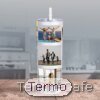 Taza térmica personalizada con fotos, tumbler de acero con impresión envolvente 360°, ideal como regalo emocional y conmemorativo