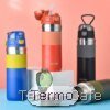 Botellas térmicas XITAI Sport de acero inoxidable en colores lisos, con tapa segura, boquilla y filtro, ideal para deporte y uso diario